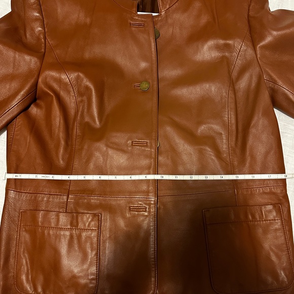 Talbots Brown Leather Jacket - Picture 7 of 9